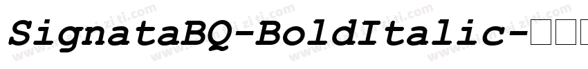 SignataBQ-BoldItalic字体转换