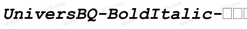 UniversBQ-BoldItalic字体转换