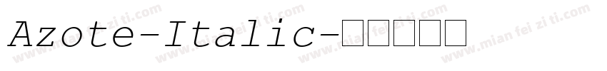 Azote-Italic字体转换