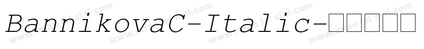 BannikovaC-Italic字体转换