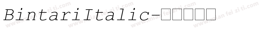 BintariItalic字体转换
