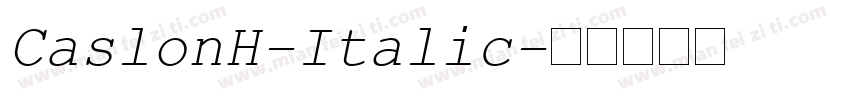 CaslonH-Italic字体转换