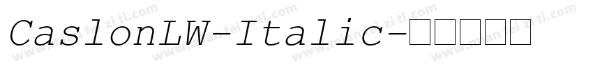 CaslonLW-Italic字体转换
