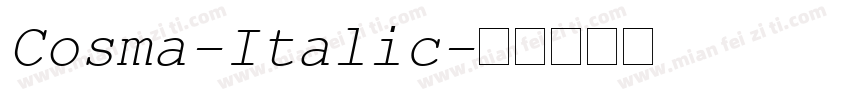 Cosma-Italic字体转换