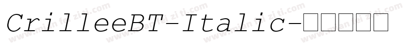CrilleeBT-Italic字体转换
