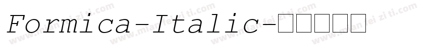 Formica-Italic字体转换