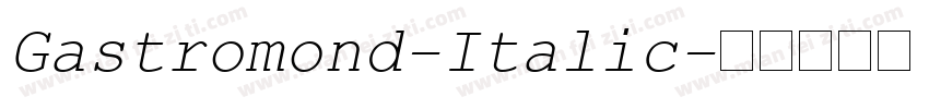 Gastromond-Italic字体转换