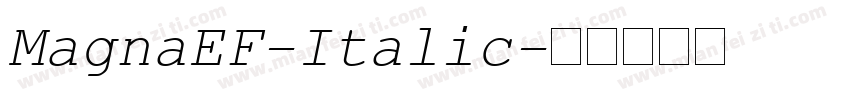 MagnaEF-Italic字体转换