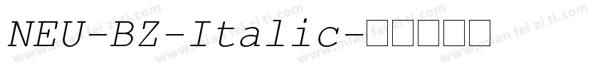 NEU-BZ-Italic字体转换