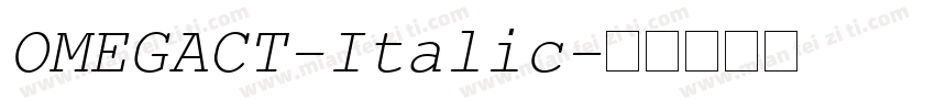 OMEGACT-Italic字体转换