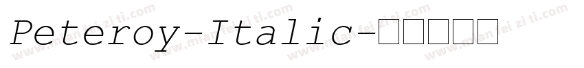 Peteroy-Italic字体转换