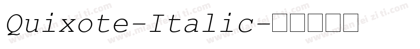 Quixote-Italic字体转换