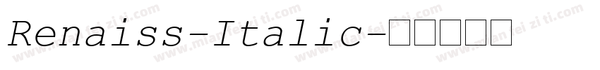 Renaiss-Italic字体转换