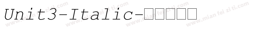 Unit3-Italic字体转换
