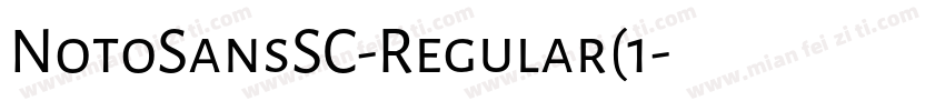NotoSansSC-Regular(1字体转换