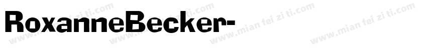 RoxanneBecker字体转换