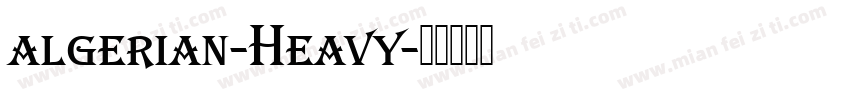 algerian-Heavy字体转换