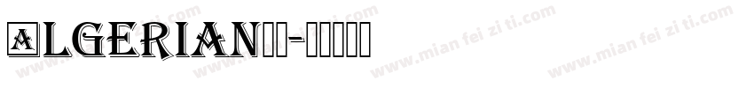Algerian加粗字体转换