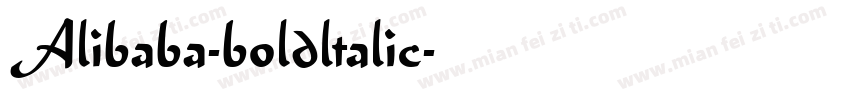 Alibaba-boldltalic字体转换