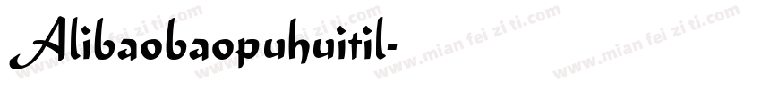 Alibaobaopuhuitil字体转换