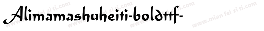 Alimamashuheiti-boldttf字体转换