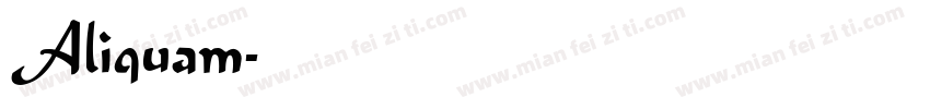 Aliquam字体转换