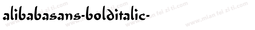 alibabasans-bolditalic字体转换