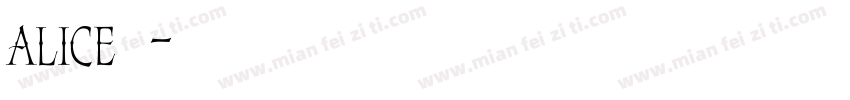 alice字体字体转换