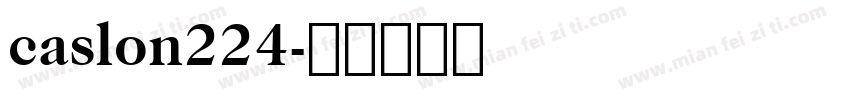 caslon224字体转换