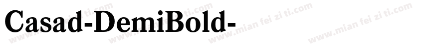 Casad-DemiBold字体转换