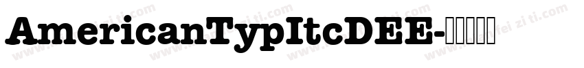 AmericanTypItcDEE字体转换