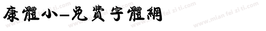 康体小字体转换