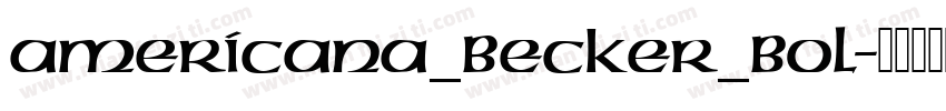 Americana_Becker_Bol字体转换