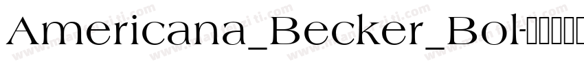 Americana_Becker_Bol字体转换