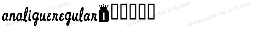 ANALIGUEREGULAR字体转换