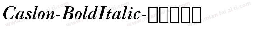 Caslon-BoldItalic字体转换