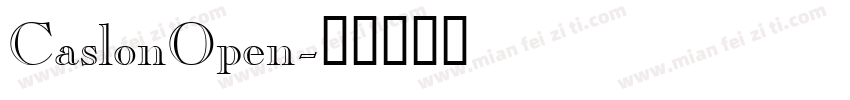 CaslonOpen字体转换
