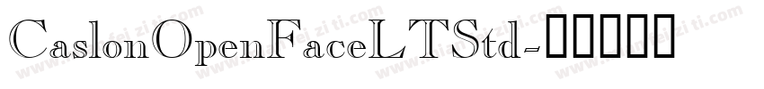 CaslonOpenFaceLTStd字体转换