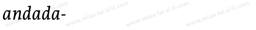 andada字体转换