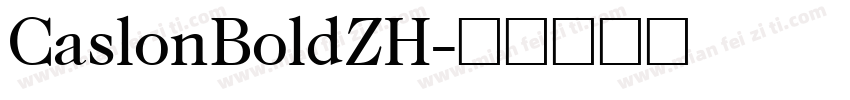 CaslonBoldZH字体转换