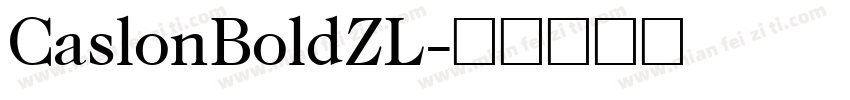 CaslonBoldZL字体转换