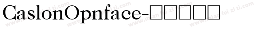 CaslonOpnface字体转换