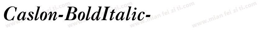Caslon-BoldItalic字体转换