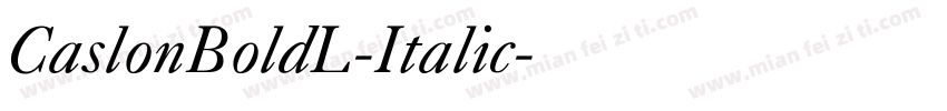 CaslonBoldL-Italic字体转换