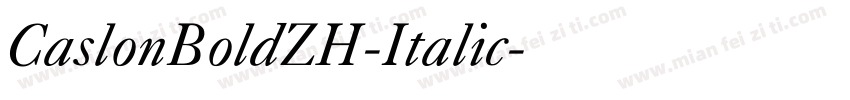 CaslonBoldZH-Italic字体转换