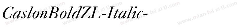 CaslonBoldZL-Italic字体转换