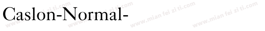 Caslon-Normal字体转换