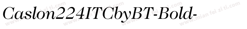Caslon224ITCbyBT-Bold字体转换