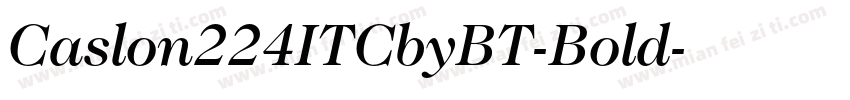 Caslon224ITCbyBT-Bold字体转换