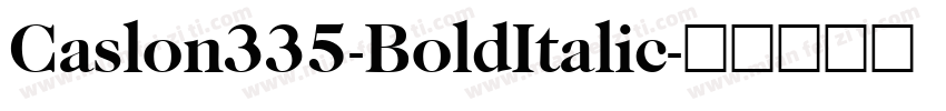 Caslon335-BoldItalic字体转换